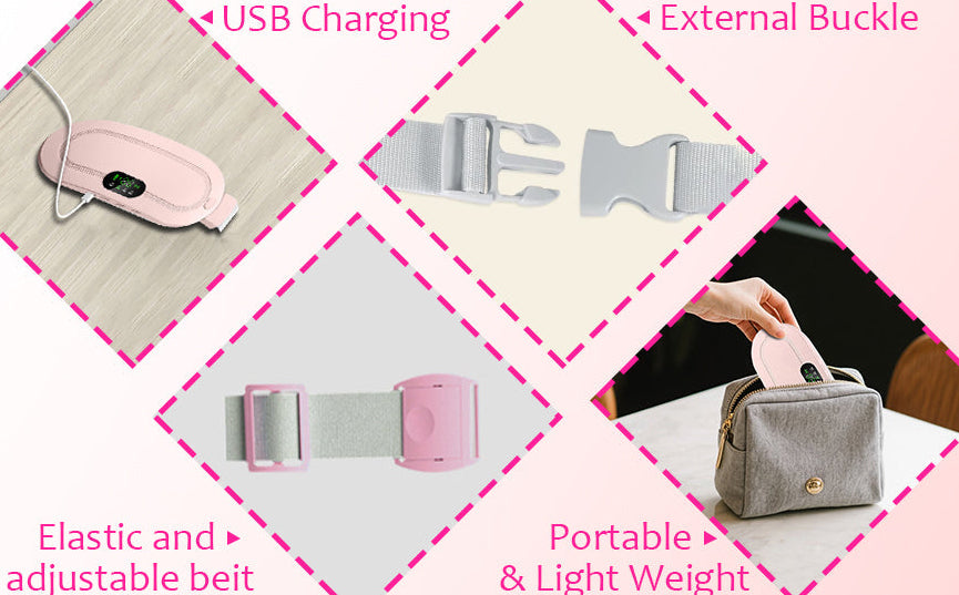 🌸Flash Sale:LOVILDS®Heating Massage Belt: Period Cramp Relief & Belly Warmer