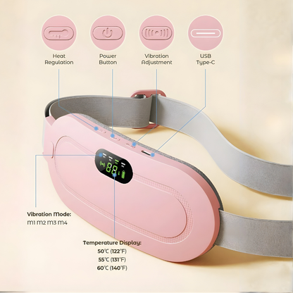 🌸Flash Sale:LOVILDS®Heating Massage Belt: Period Cramp Relief & Belly Warmer