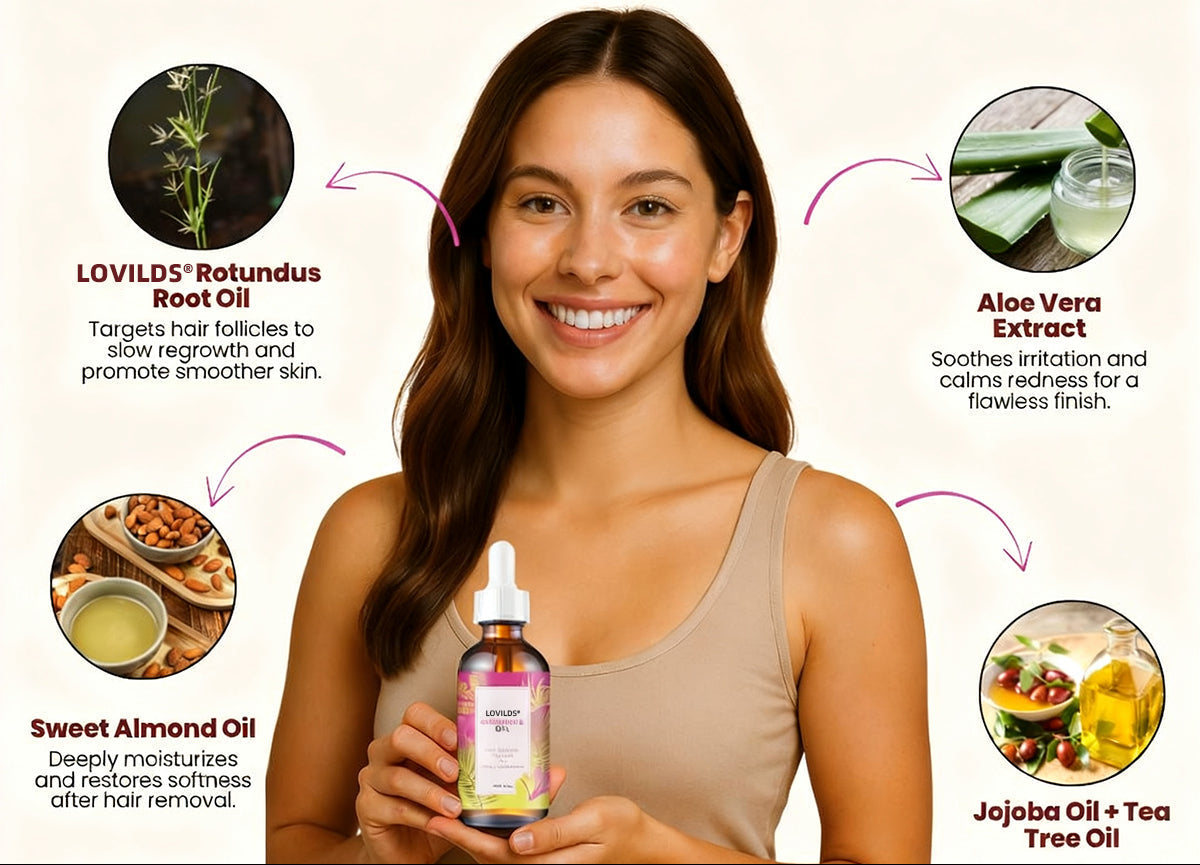🌸Flash Sale:LOVILDS® Rotundus Oil for Hair Reduction