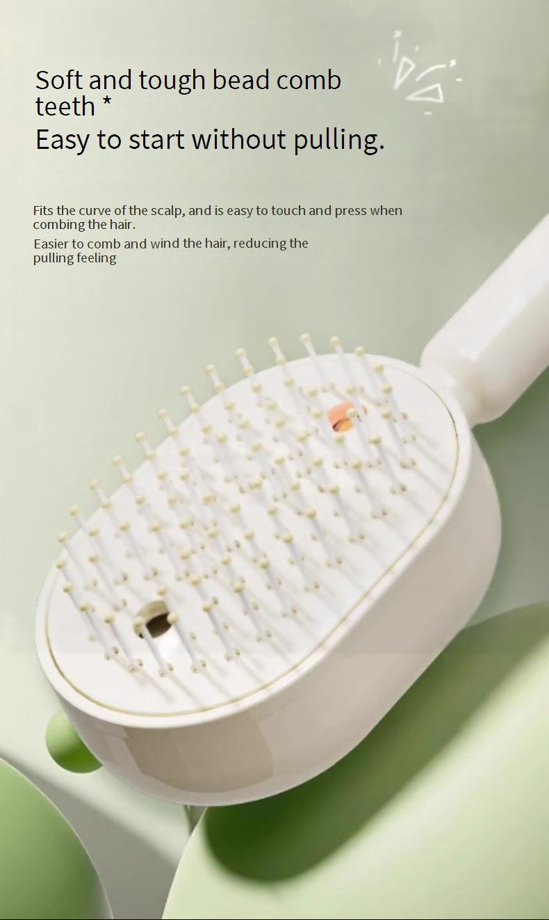 Electric Airbrush Scalp Massage Comb | Retractable, Self-Cleaning & Deep Hydration