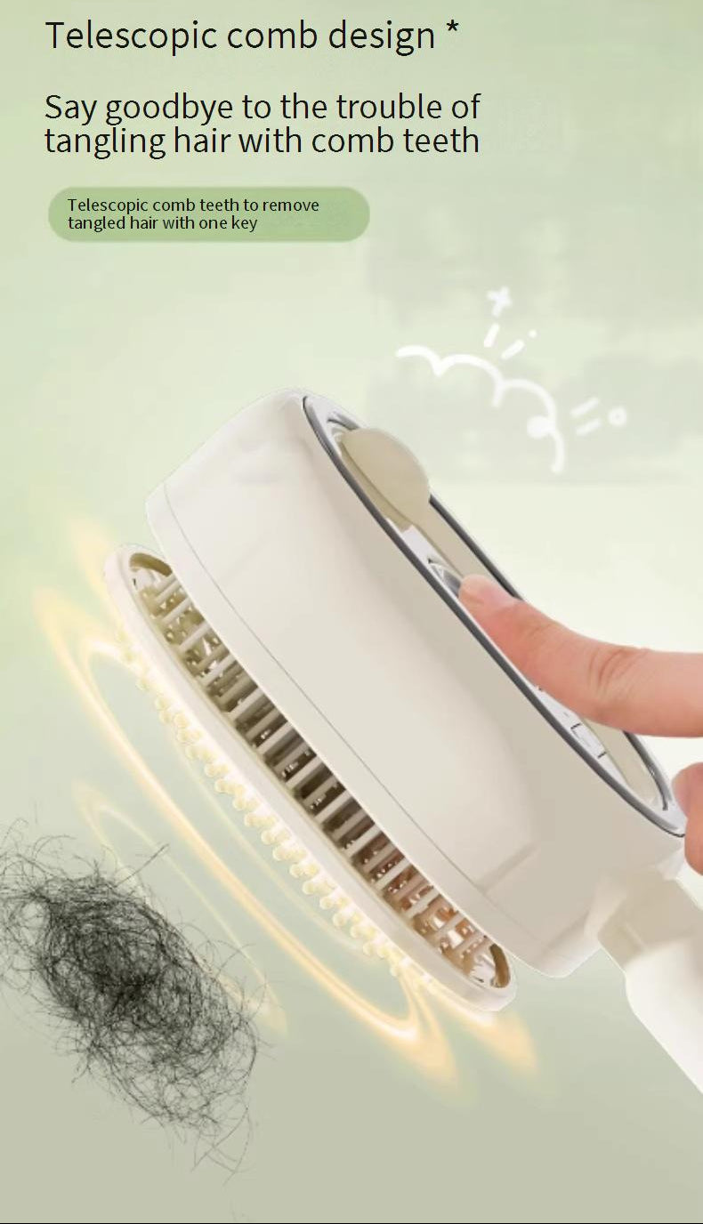 Electric Airbrush Scalp Massage Comb | Retractable, Self-Cleaning & Deep Hydration