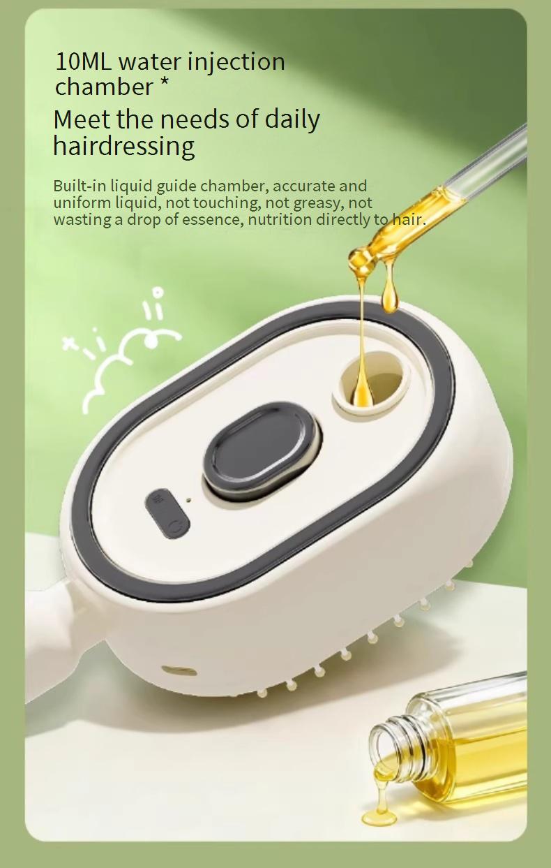 Electric Airbrush Scalp Massage Comb | Retractable, Self-Cleaning & Deep Hydration