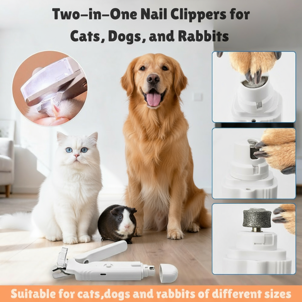 🐾LOVILDS® 2 in 1 Precision LED Pet Nail Clipper