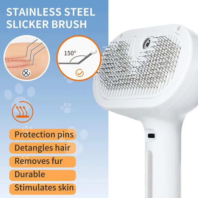 🐾Flash Sale：LOVILDS®Pet Steam – Professional Steam Brush for Pet Coat Care